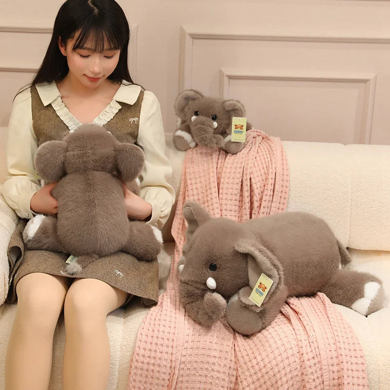 Hot Stuffed Animals Elephant Plush Doll Back Cushion Sofa Decorative Stuffed Elephant Toy 30/45cm Throw Pillow Elephant Doll