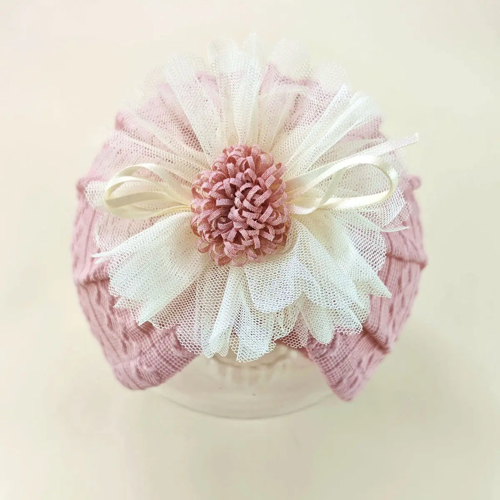 2pcs/set Newborn Elastic Turban Hat set Baby Girls Bow Cap Socks Set Baby Accessories Short Tube Sock Infant Indian Caps