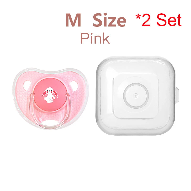 Cartoon Pattern Thumb Shape Toddlers Soothe Kids Newborn Baby Silicone Teething Pacifier