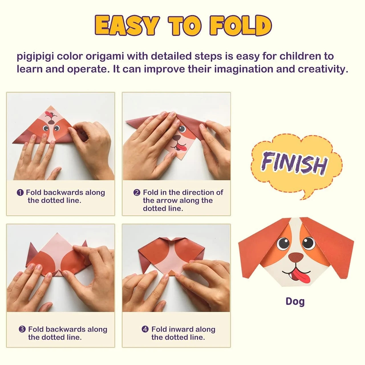 Creative Origami Paper Kit, 54 Double-Sided Sheets with Instruction Booklet, Educational DIY Craft for Kids & Adults