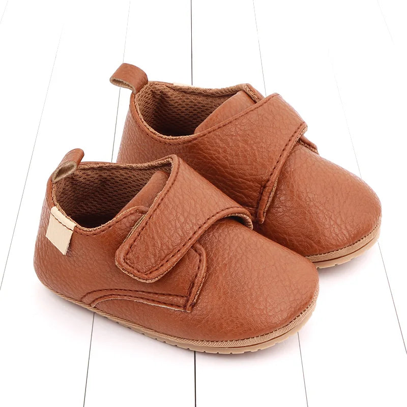 2025 Baby Casual Shoes Korean Style Non-slip Classical High Quality PU and TPR Soft and Warm Toddler Shoes for 0-18 Months D2587