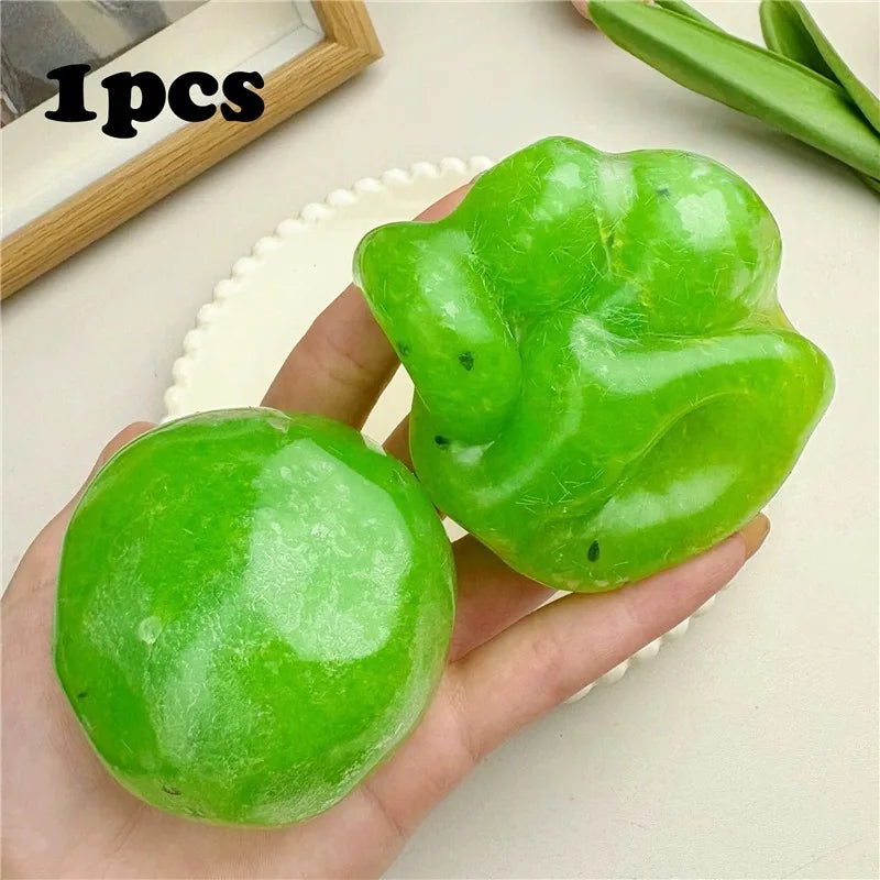 Kiwi Watermelon Ice Sand Ball Squishy Squeeze Fidget Toy Vaseline Stress Relief Noise ASMR Sensory Toy For ADHD Autistic Gift