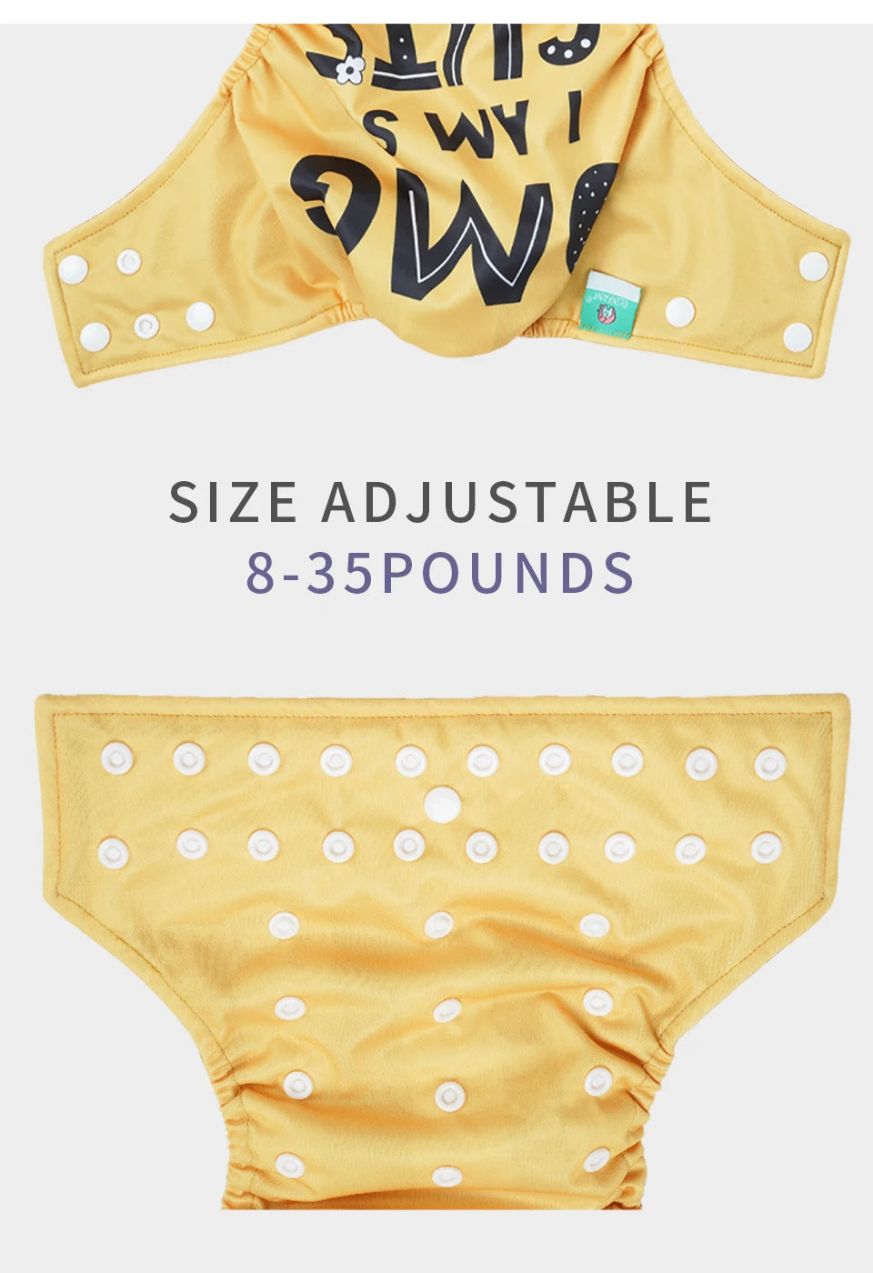 Digital Position Print Baby Cloth Diaper Waterproof Adjustable Washable One Size Baby Cloth Diaper For 3-15kg