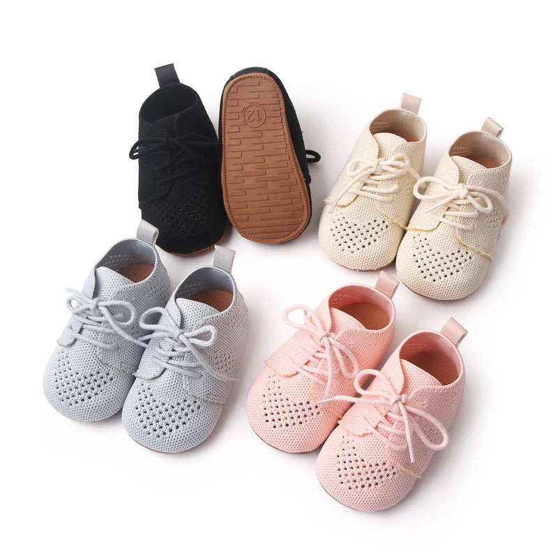 Spring Autumn Children's Mesh Sports Shoes Breathable Mesh Footwear Baby Shoes Casual Shoes 0-1 Years Old Soft Topped Baby Shoes