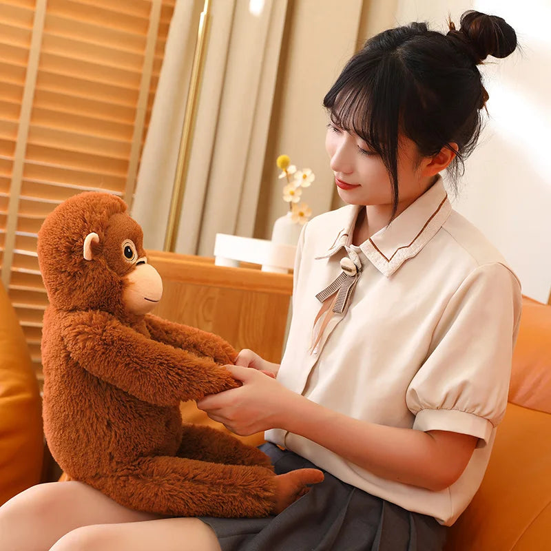 Hot 60cm Cartoon Gorilla Plush Toy Chimpanzees Monkey Soft Stuffed Doll Backpack Car Bag Room Decor Children Toy Christmas Gift