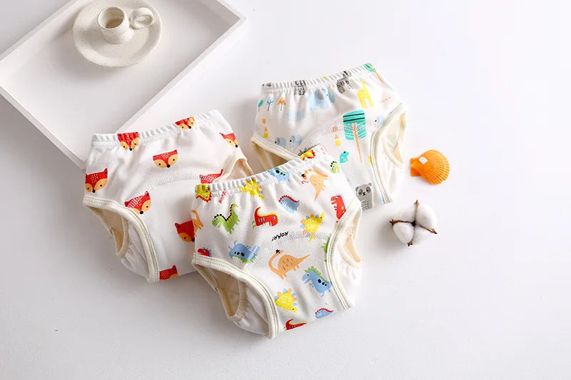 Cotton Baby Training Pant Reusable Gauze Diaper Waterproof Cloth Diaper Baby Study Pants Washable Nappies Diapering