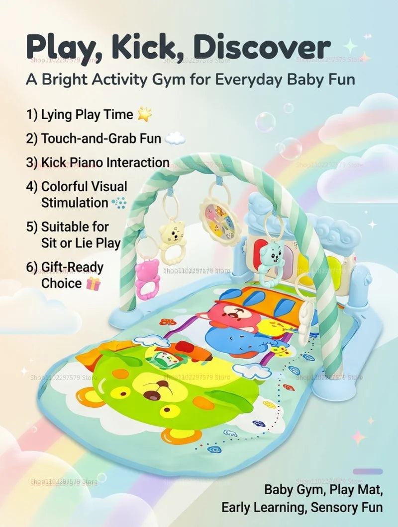 Baby Play Gym Piano Mat Newborns Toddlers 0-36 Months Crawling Musical Activity Toys Early Education Infant Sensory Development