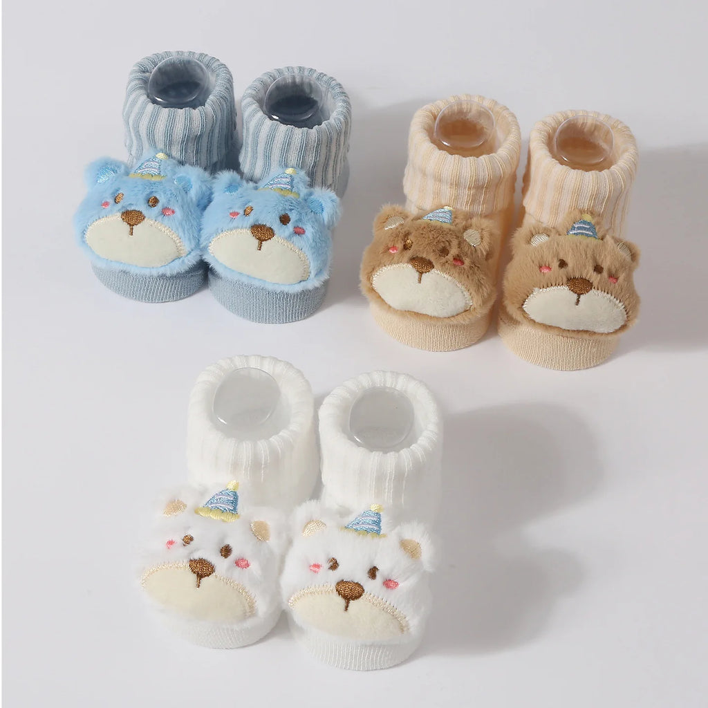 3Pairs/set Baby Socks Girls Boys Newborn Accessories Cartoon Animals Kids Gift Clothes Child Infant Stuff Cotton Breathable Sock