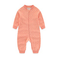 Kiddiezoom Fashion Cartoon  Orange Love 100%Cotton zipper Long Sleeve Baby Boy Girl Rompers Soft newborn Jumpsuits Clothes