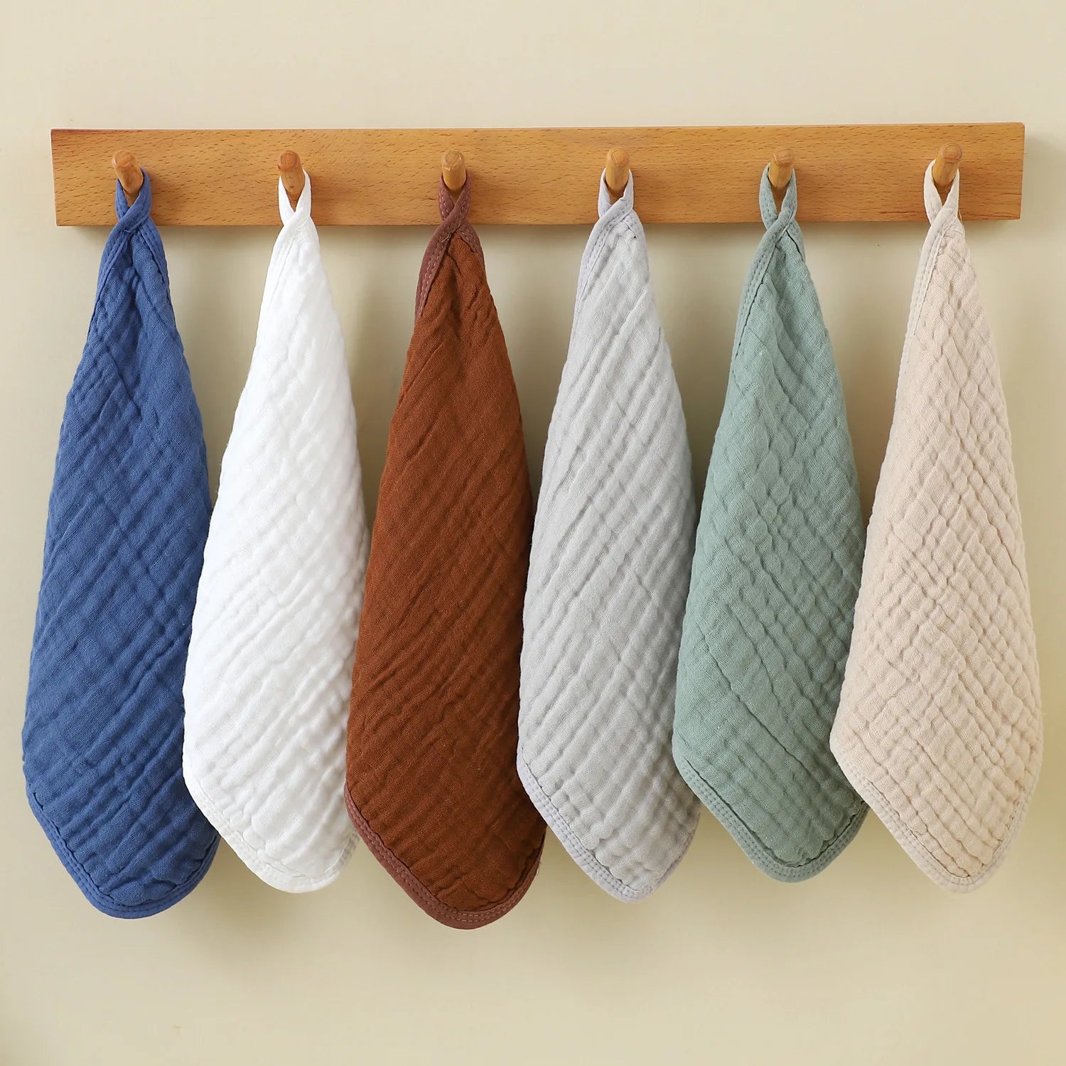 5pcs Soft Cotton Gauze Baby Face Towel Wipe Burp Cloths Absorbent Muslin Square Handkerchief Baby Bath Feeding Washcloth