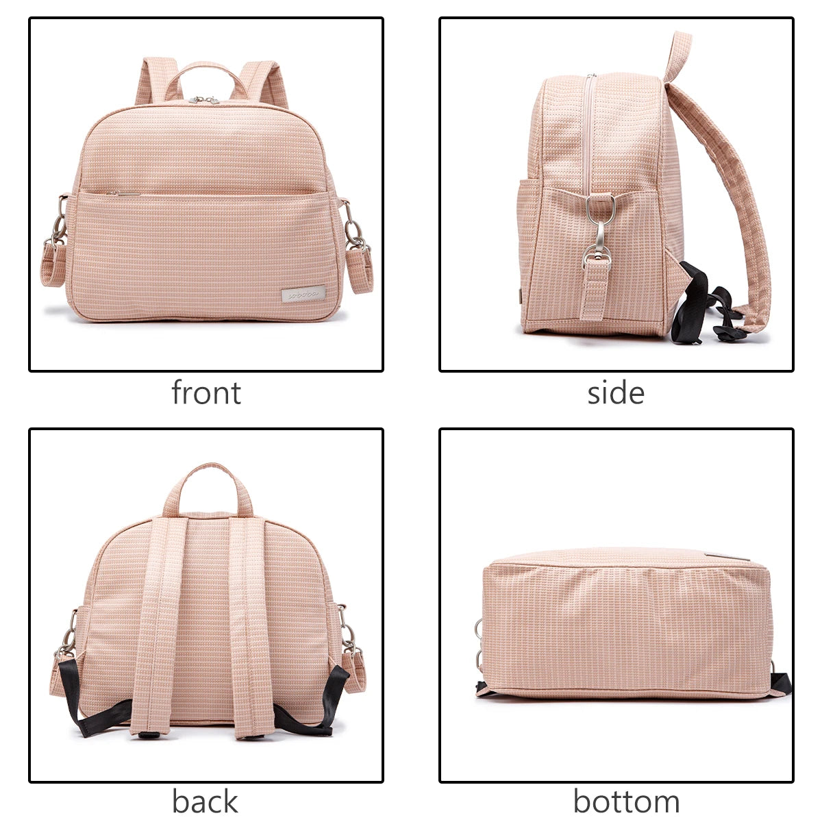 Soboba Stylish Mother Diaper Backpacks Large Capacity Waterproof Environmental Fabric Diaper Bag for Mommy Fashion Nappy Bag