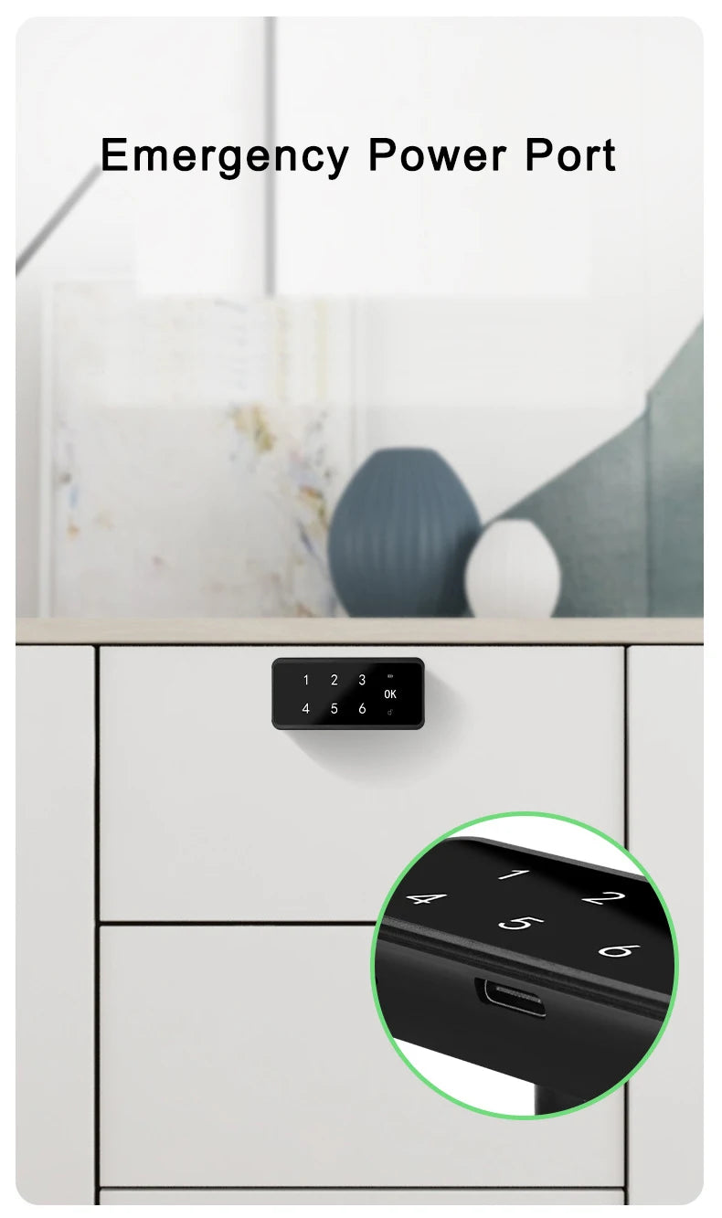 Smart Password Cabinet Drawer Cupboards Door Lock