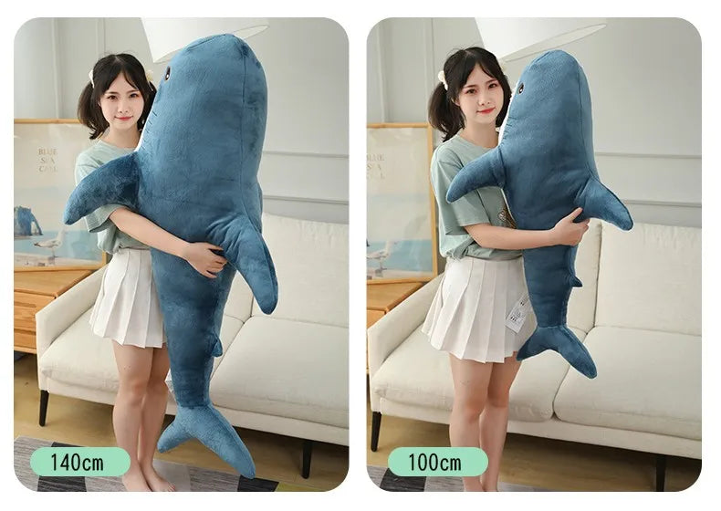 Hot Huggable Big Size Shark Plush Toy Soft Stuffed speelgoed Animal Reading Pillow for Birthday Gifts Cushion Gift For Children