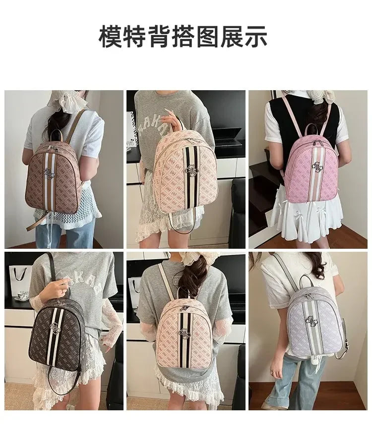 Elegant Leather Vintage Diaper Bag: Luxury Crossbody Handbag For Women With Designer Letter Logo And Large Tote Capacity