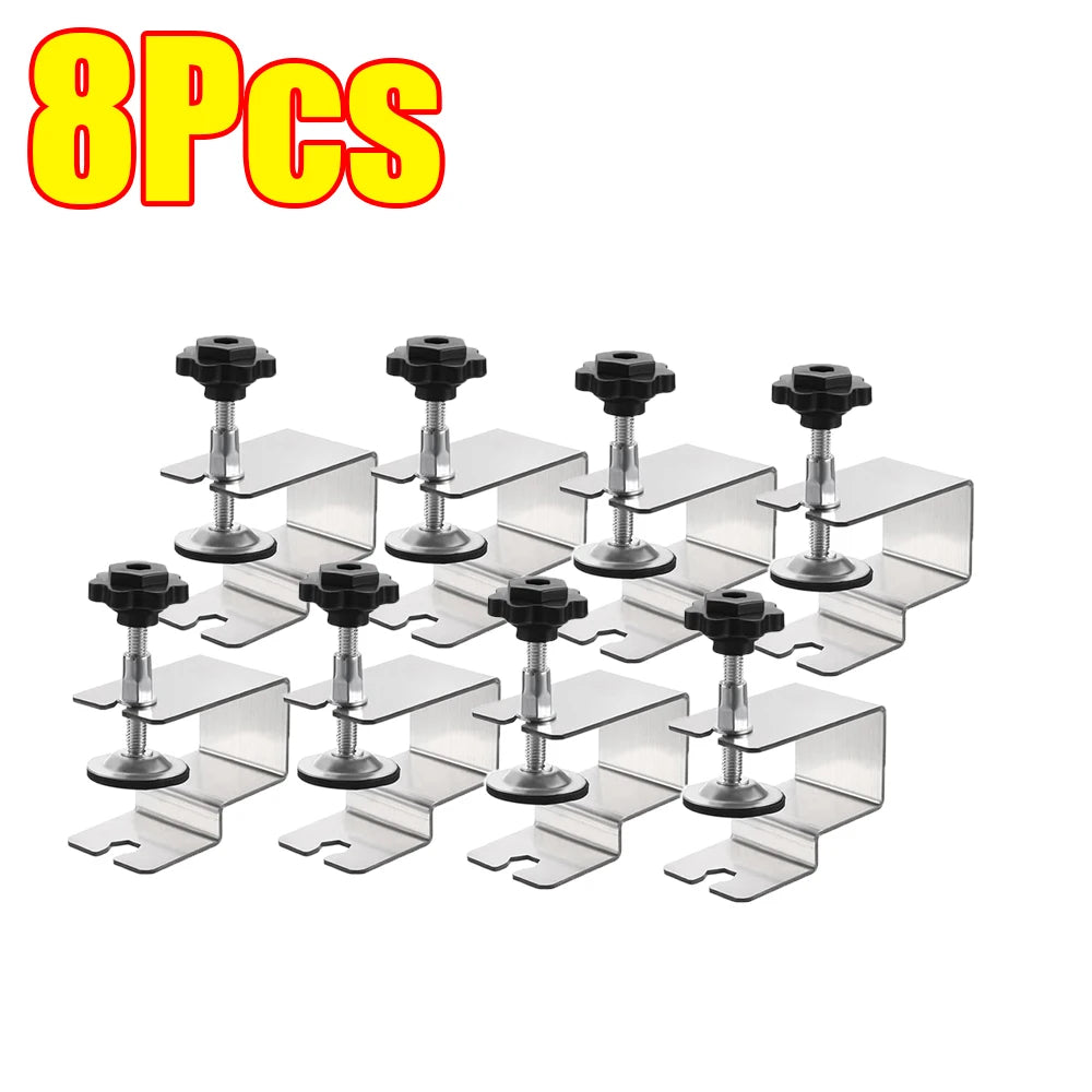 1-10Pcs Woodworking Jig Drawer Front Installation Clamps Stainless Steel Cabinet Jig Drawer Fixing Clip Tool for Tables Desks