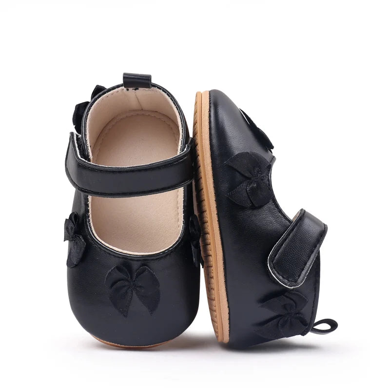 New Spring And Autumn Baby Girls First Walking Indoor Outdoor Toddler Shoes For 0-18M Baby Princess Shoes Soft TPR Sole