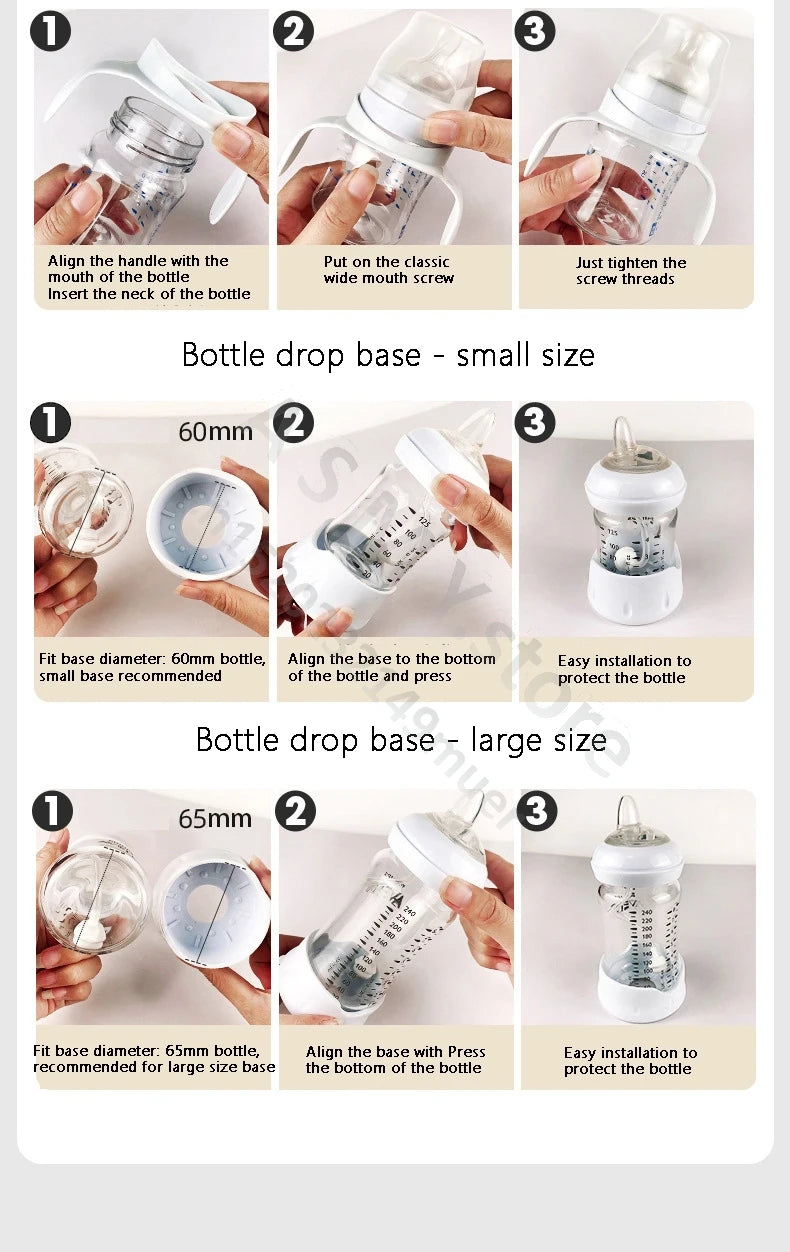 ANPEI Suitable for Avent   wide-bore bottle handle / teat / bottle base / screw teeth - dust cap / bottle accessories