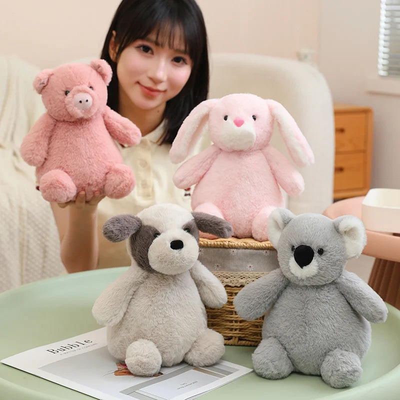 23cm Tuanzi Animal Series Plush Doll Rabbit Monkey Puppy Koala Cow Dinosaur Penguin Pig Toy Soft Stuffed Child Birthday Gift