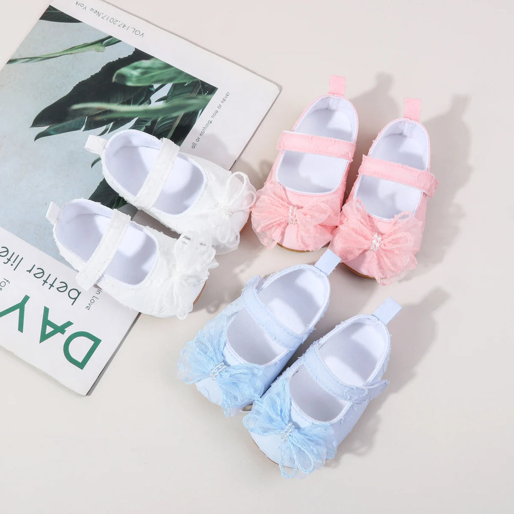 Spring And Summer Baby Girls Princess Shoes Cute Design First Walking Indoor Outdoor Toddler Shoes For 0-18 Months