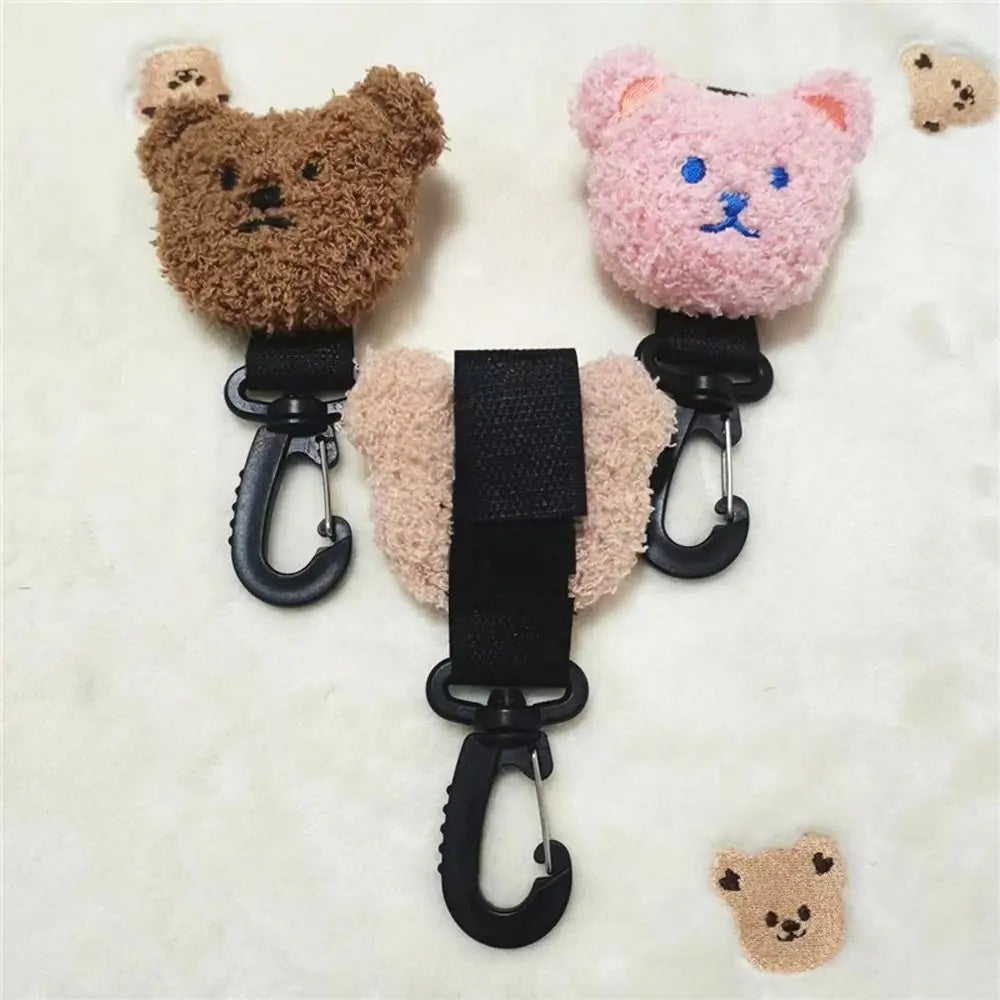 Adjustable Embroidery Cute Pram Hook  Bag Hanging Hook Stroller Accessory Baby Stroller Organizer Hook Stroller Hooks