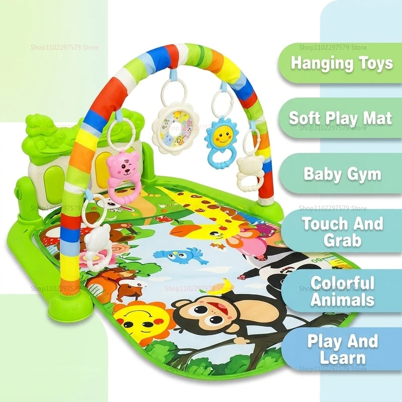 2026 Baby Play Gym Piano Mat for Newborns and Toddlers 0-36 Months Music Activity Center Early Learning Sensory Development Gift