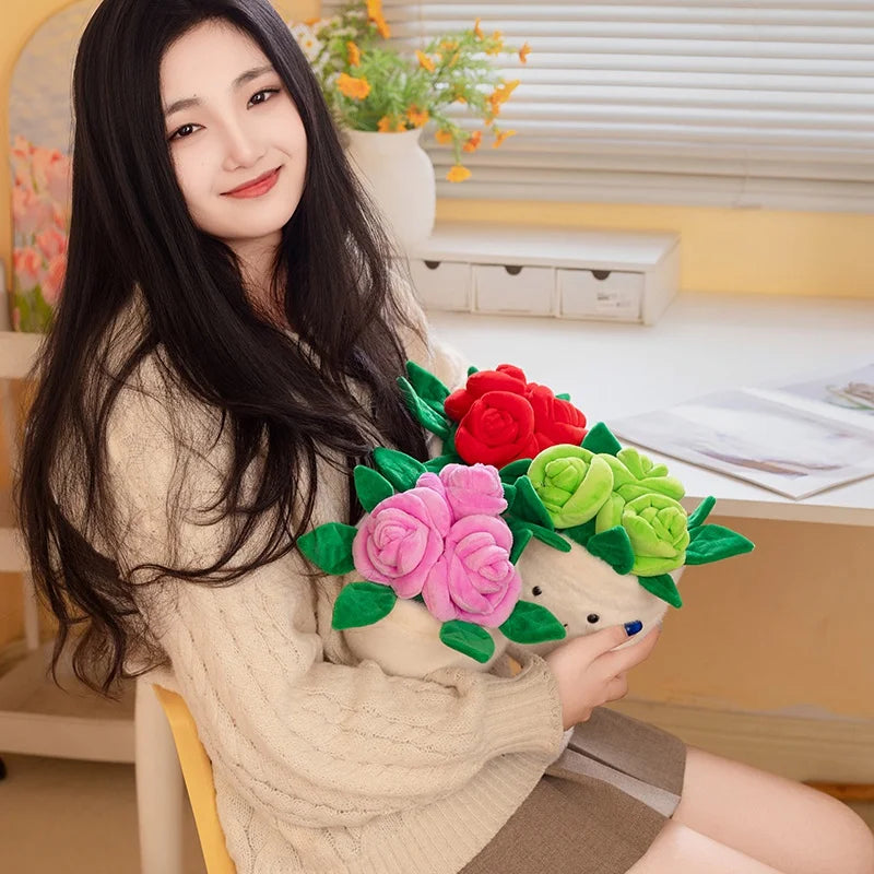 Hot 1pc 20cm Artificial Flower Plush Toy Green Plants Bloom Cactus Sunflower Soft Dolls Girls Boys Kawaii Xmas Gift Home Decor
