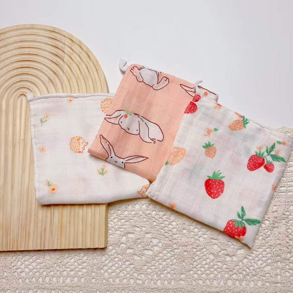 Bamboo Cotton Baby Towel Muslin Squares 4 Layer Gauze Baby Wash Face Shower Towel Newborn Baby Items