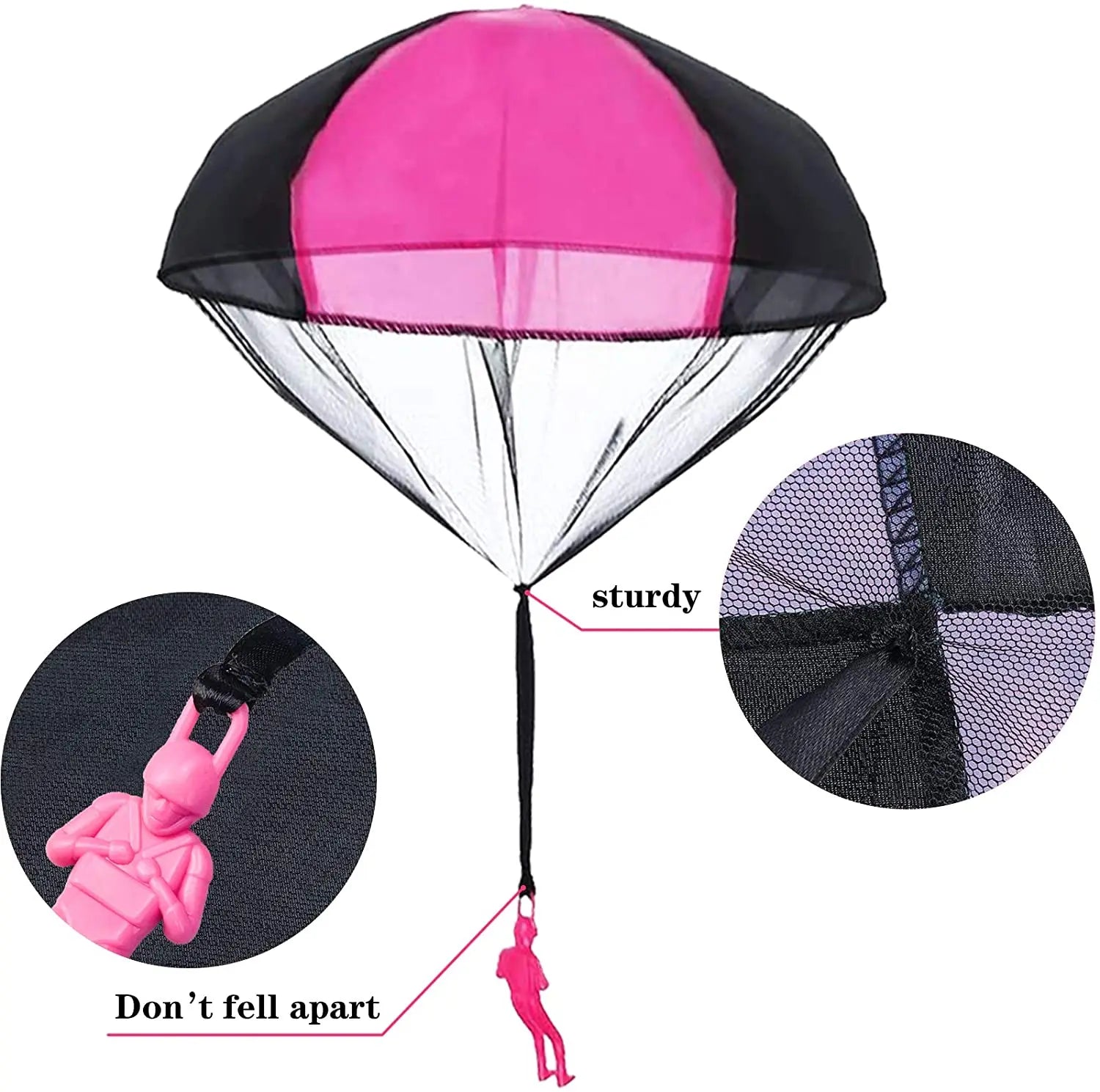 6pcs/lot Parachute Toy Outdoor Flying Parachute Hand Throw Army Man Flying Toys for Kids Outdoor Halloween Easter Christmas Toys
