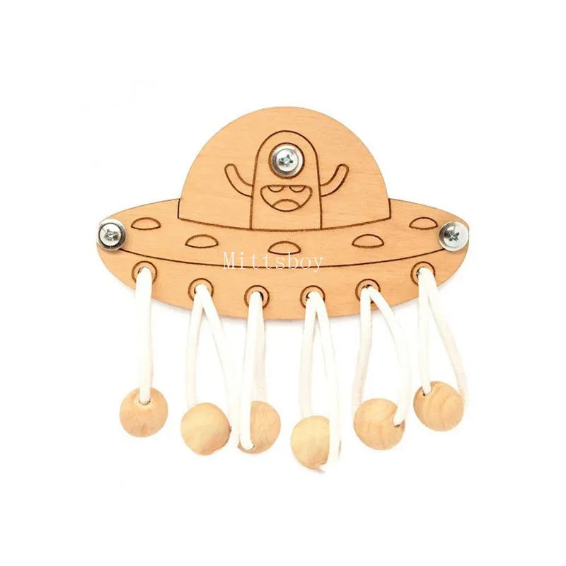 Busy Board Montessori Wooden Toy Educational Toy For Ages 3 And Up Accessories Carriage Castle Slide MB001