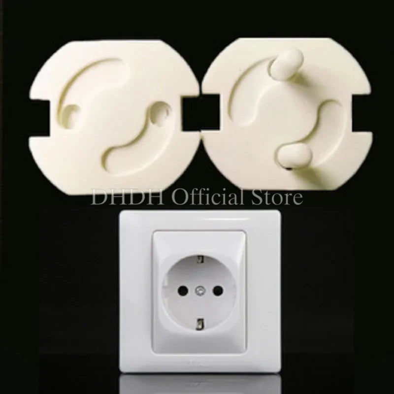 EU Power Socket Electrical Outlet Baby Kids Child Safety Guard Protection Anti Electric Shock Plugs Protector Rotate Cover