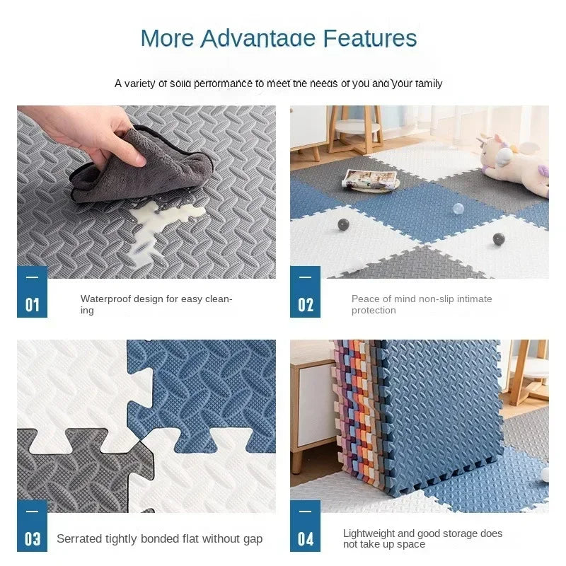 Children's Game Puzzle Floor Mat Durable Non-slip Carpet for Fitness Equipment Mats Bedroom Living Room Home Decoration