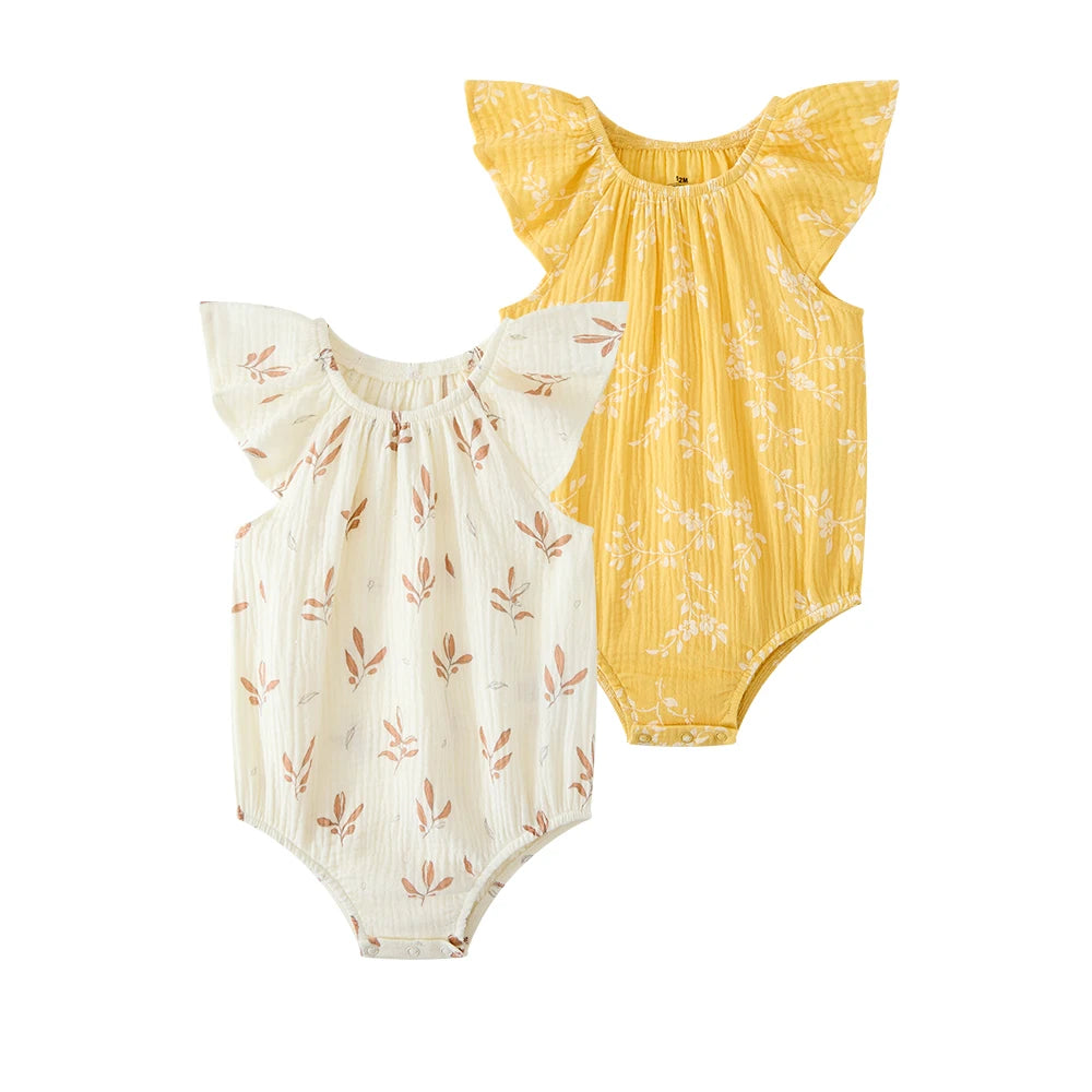 2 Pack Baby Girls Sleeveless Bodysuits For Summer Wear Newborn Infant Onesies Daily Comfort