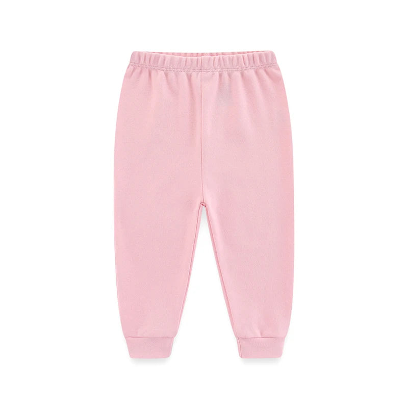 Kiddiezoom 1/3 Pcs Four Seasons Fashion Solid 100%Cotton Baby Boy Girl Pants Soft 100%Cotton Infants Trousers Accessories
