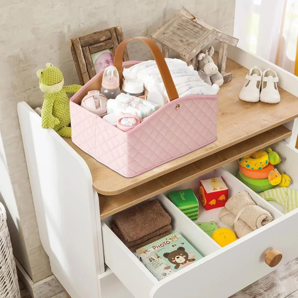 Baby Diaper Caddy Organizer Baby Room Storage Basket Nursery Storage Basket Newborn Essentials Suitable for Outdoor Use