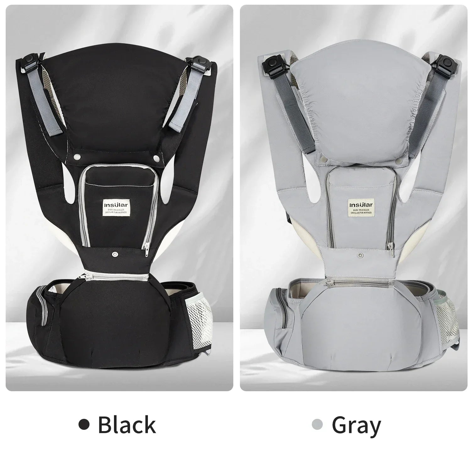 INSULAR 3 In 1 Baby Carrier Multi-functional Child Waist Stool Breathable Waist Stool With Hip Seat Front Hold Portable 0-2Y