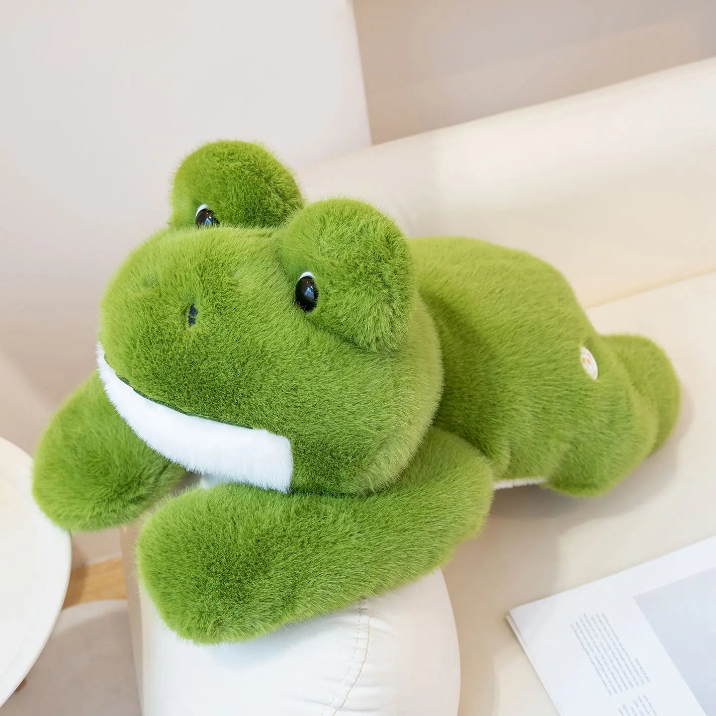 Hot Simulation Giant Frog Plush Toy Stuffed Animals Plushies Green Lying Frogs Throw Pillow Cushion Home Deco For Kids Gift