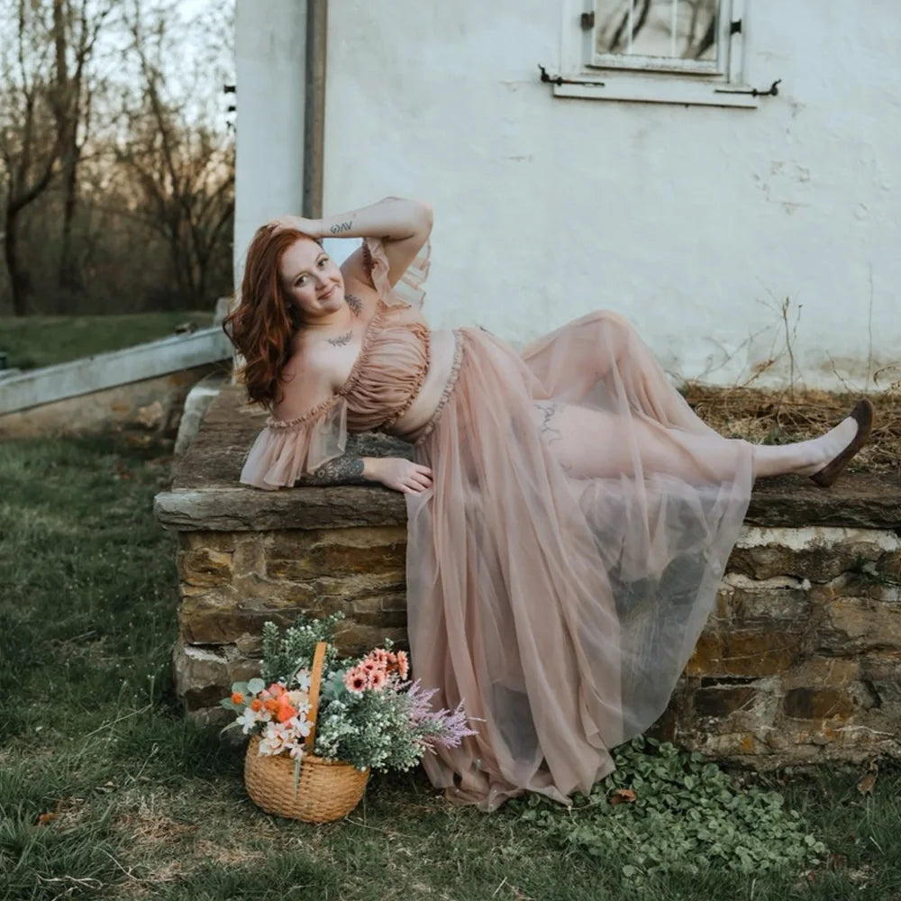 Maternity Gown Two Piece