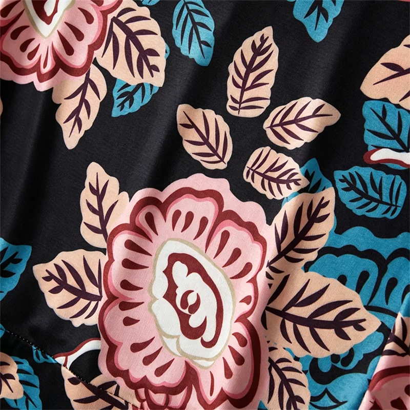 Summer Dress Women Casual Family Matching Outfits Mother Daughter Dress Girl Robe Boho Dresses Children's Clothing Vestidos
