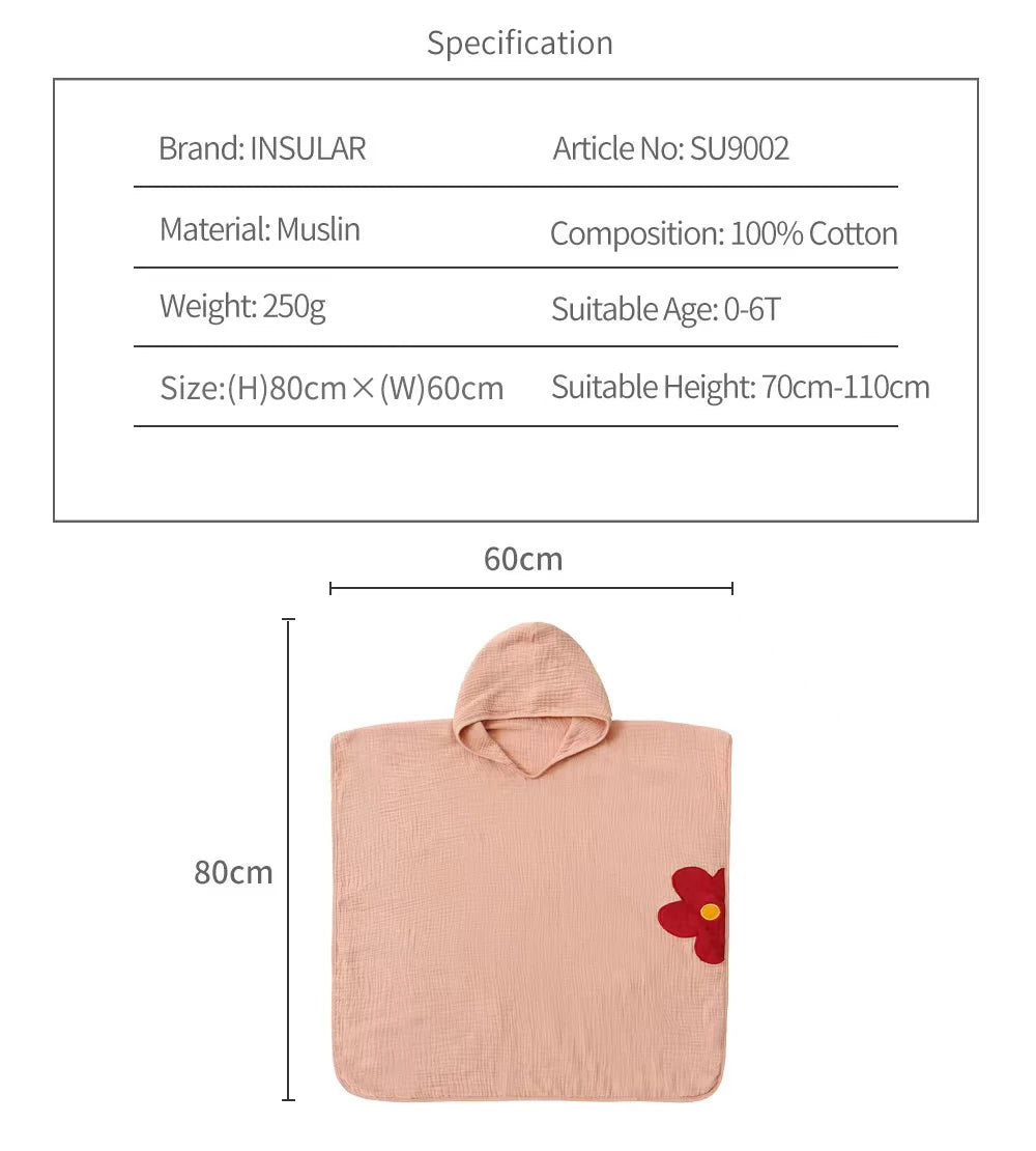 Cartoon Baby Bath Towel Microfiber Cotton Hooded Beach Towel Newborn Cape Towels Soft Poncho Kids Bathing Stuff Infant Washcloth