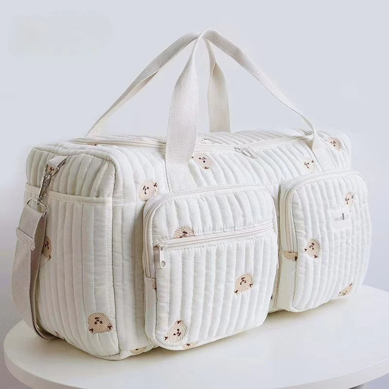 Mommy Bag Diaper Bag Large Capacity Quilted Maternity Travel Tote With Pockets For Moms And Kids
