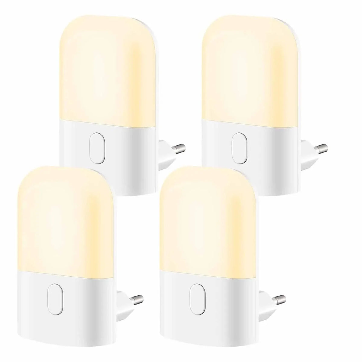 Dimmable Plug In LED Night Light With On Off Switch 2700K Soft Warm Dusk to Dawn