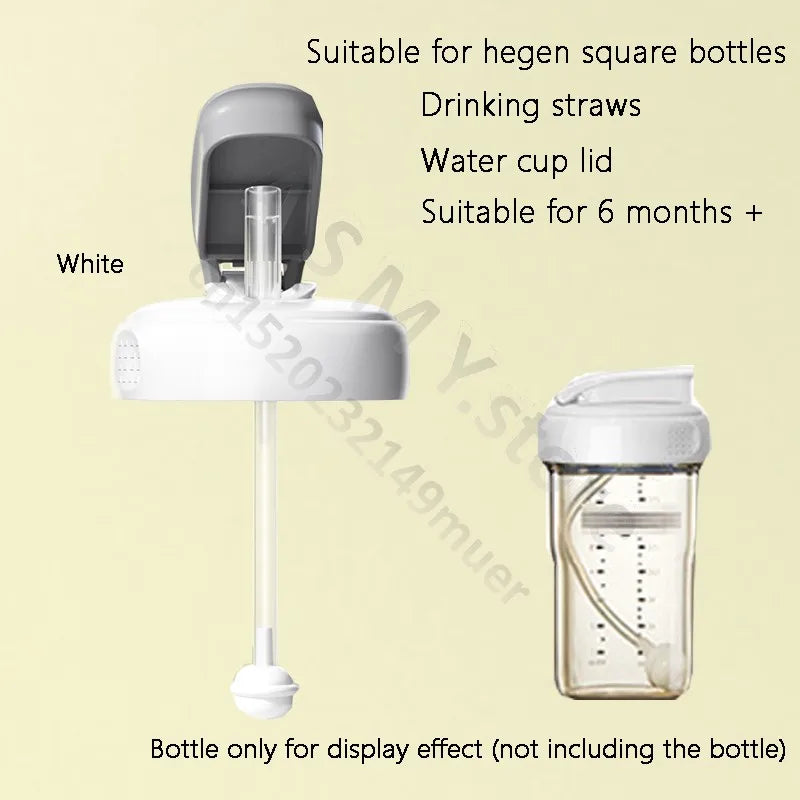 Suitable for hegen bottle accessories, storage box cover/cup cover/handle/dust cover+bottle collar/straw/square bottle universal