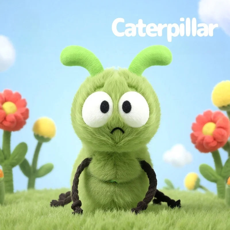 16cm Cartoon Funny Insect Series Plush Toy Soft Cute Caterpillar Stuffed Animal Ideal Birthday Gift for Kids Girls & Boys