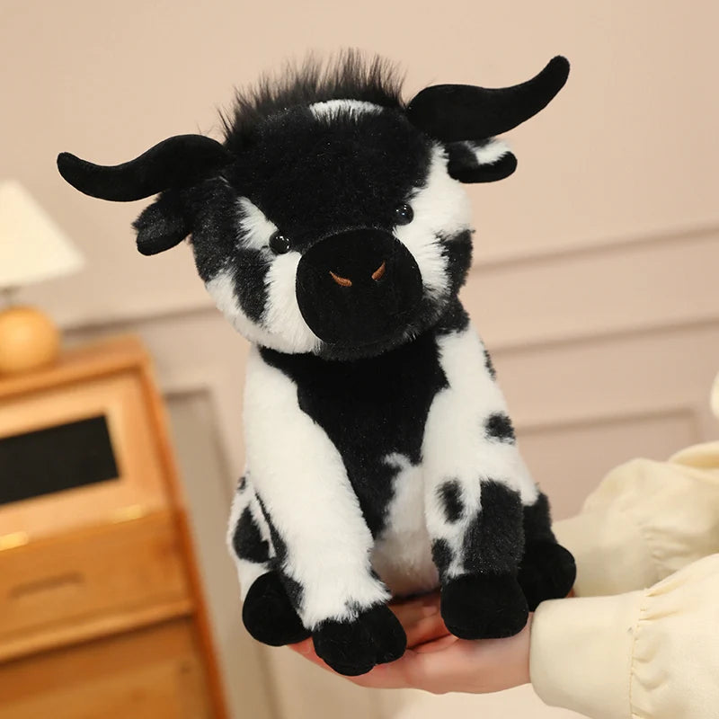 New 1pc 30cm Treasuringu New Highland Cattle Stuffed Toys Highland Cow Plush Toy Soft Animals Fluffy Doll Birthday Gift For Kids