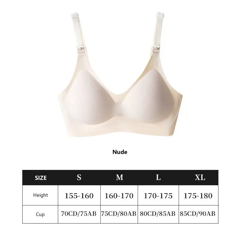 Pregnant Women Nursing Underwear Front Opening Buckle For Breastfeeding Non Steel Ring Model PW001