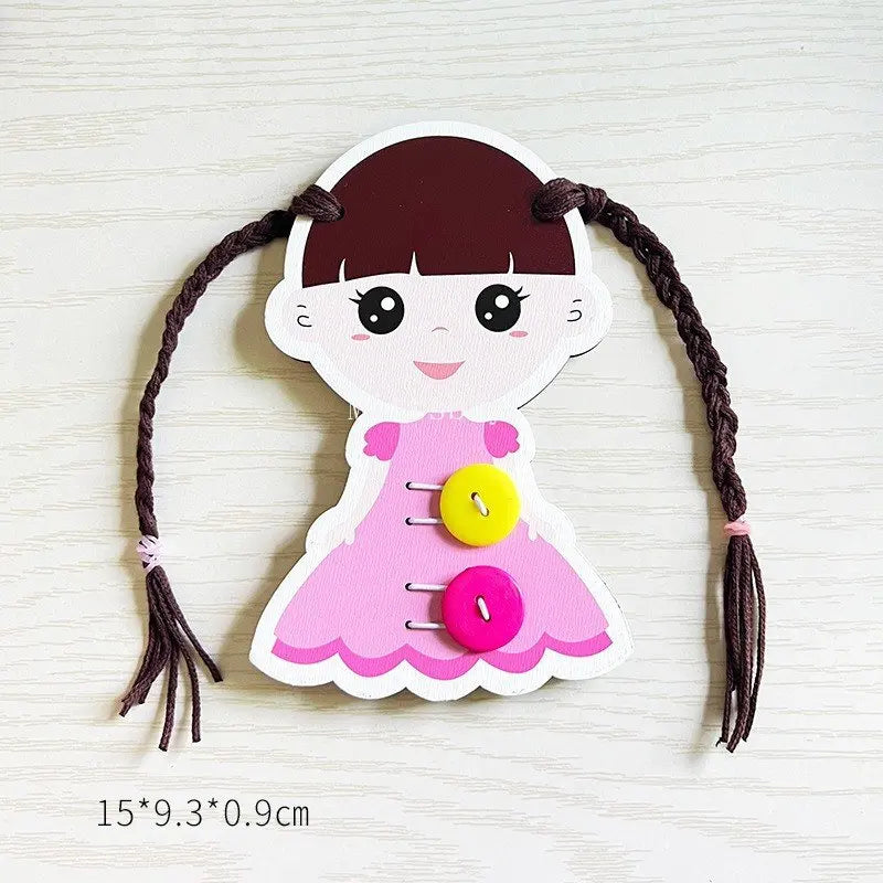 DIY Montessori Busy Board Accessory Wooden Hourglass Gear Skidway Puzzle Toy MB01 For Children