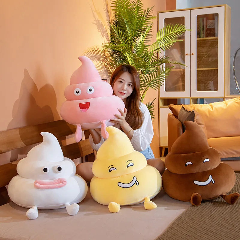 New 25cm/35/45CM Funny Poop Plushie Toys Simulation faeces Pillow Stuffed Soft Creative Sofa Cushion Interesting Birthday Gifts