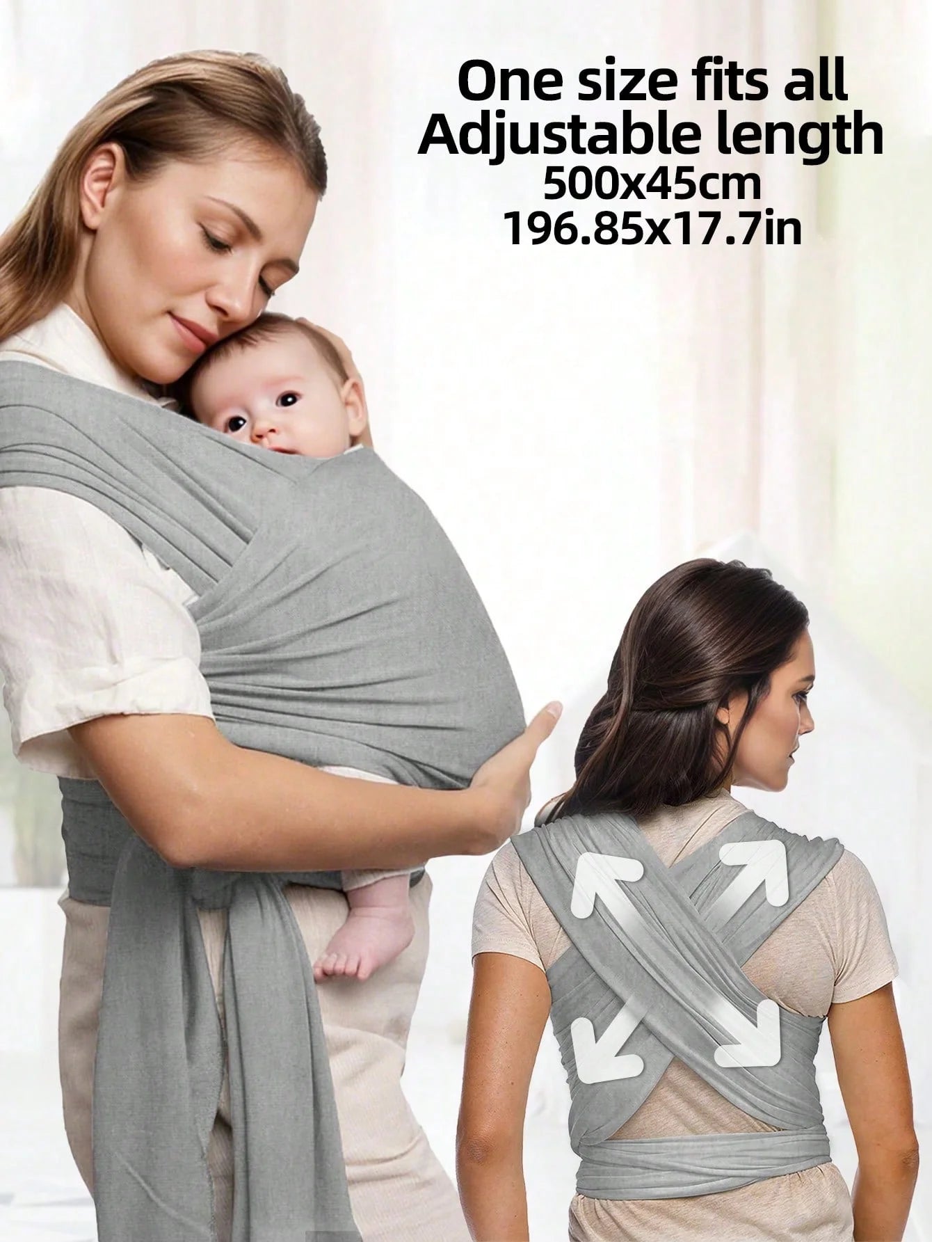 Baby Carrier Newborn 0-24 Months Adjustable Baby Sling Wrap Stretchy Carrier Belt Toddler Multifunctional Portable Warp