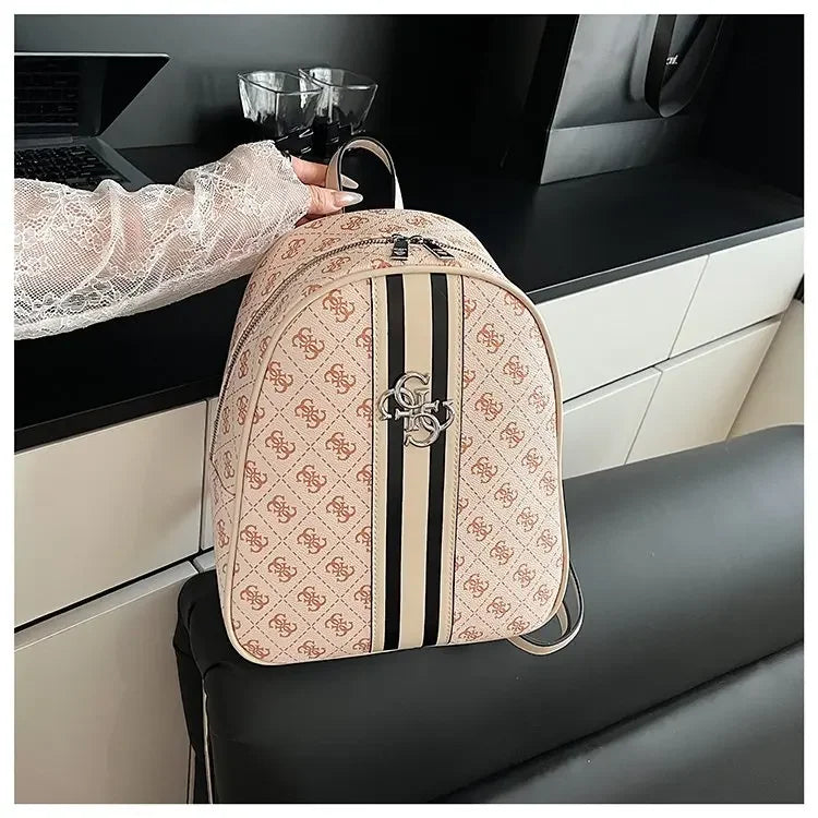 Elegant Leather Vintage Diaper Bag: Luxury Crossbody Handbag For Women With Designer Letter Logo And Large Tote Capacity