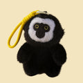 Golden Monkey Plush Toy Keychain Holder White-Faced Saki Pendant Soft Dolls Fun Accessory To Bag Functional Plushie Keyring Gift